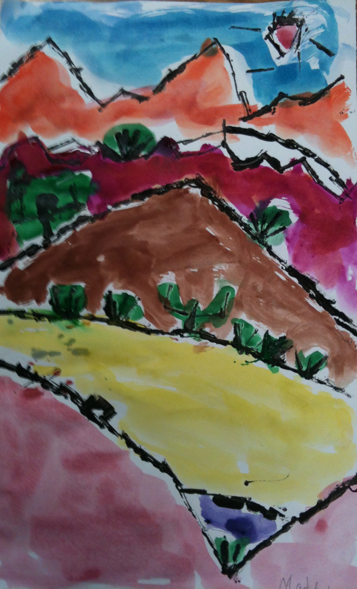 Digital Painting For Kids at Home: Desert Landscape with Kleki 