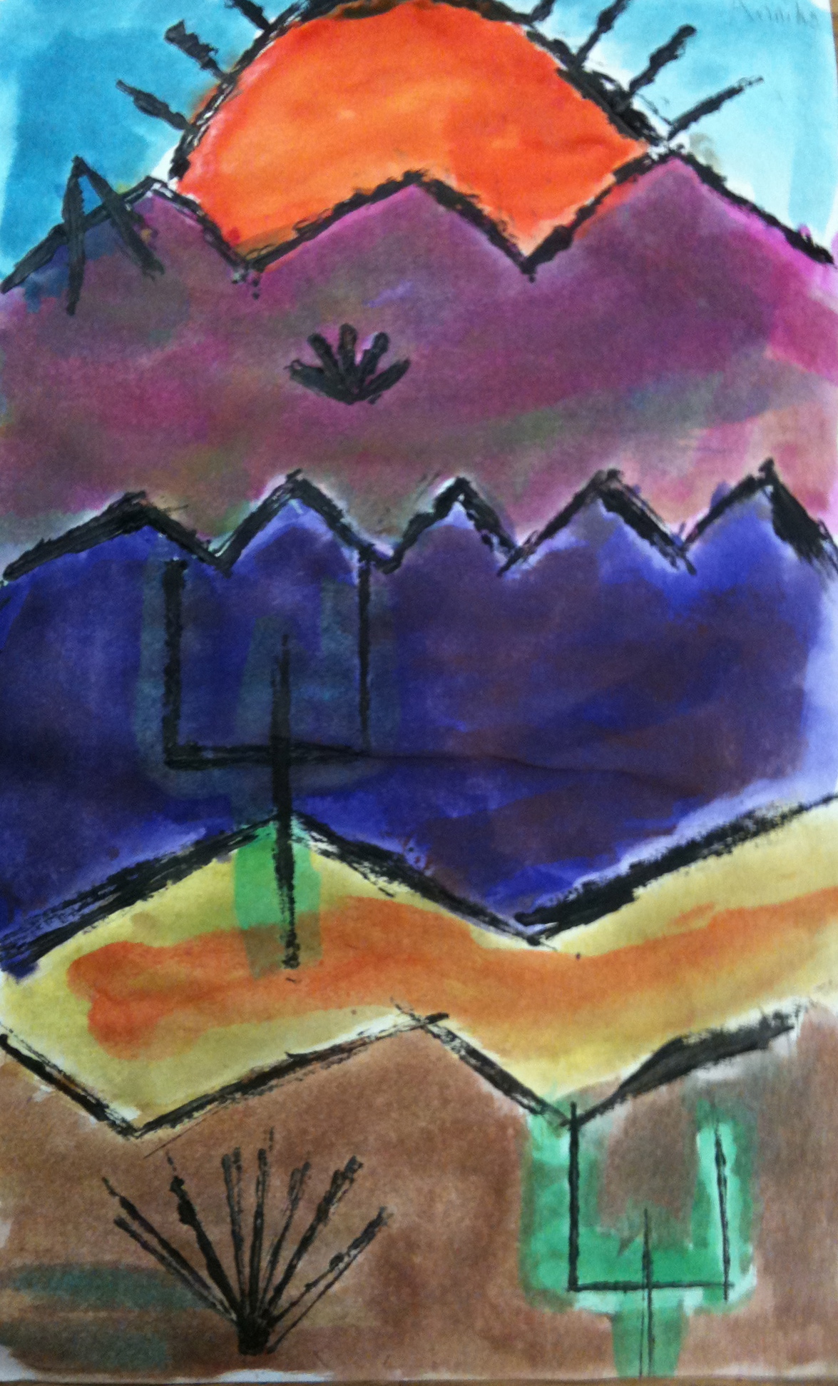 Digital Painting For Kids at Home: Desert Landscape with Kleki 