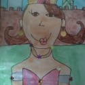 First graders create a portrait of themselves as princes or princesses. Allow 3-4 40-minute classes.
