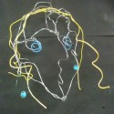 Completed wire portrait.