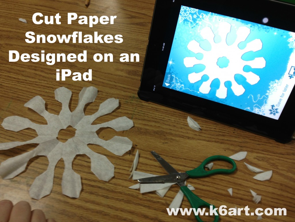 Cut Paper Snowflakes Designed on an iPad