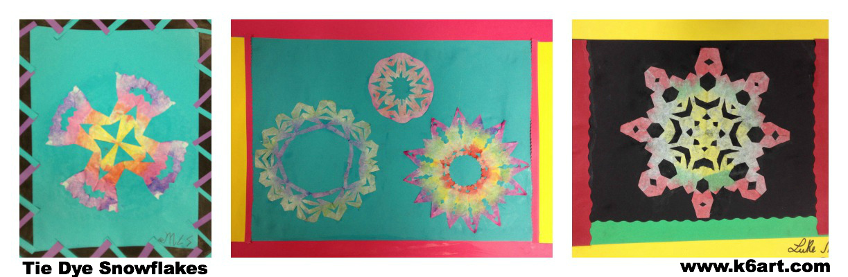 tie dye snowflake collage 1