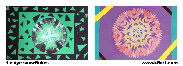 tie dye snowflake collage 2