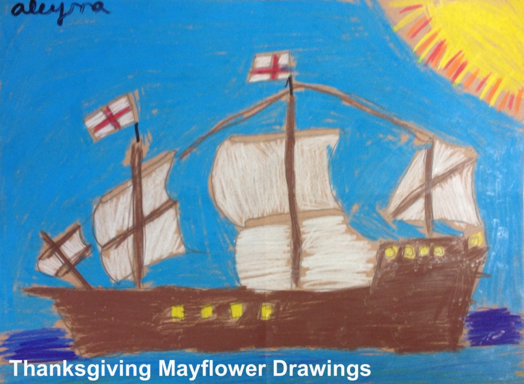 Mayflower drawing - instructions from Art Projects for Kids blog.