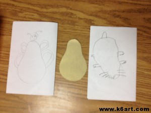 Kindergarteners used the Magic Pear tracer for directed draws, and as a basis for their own drawings.