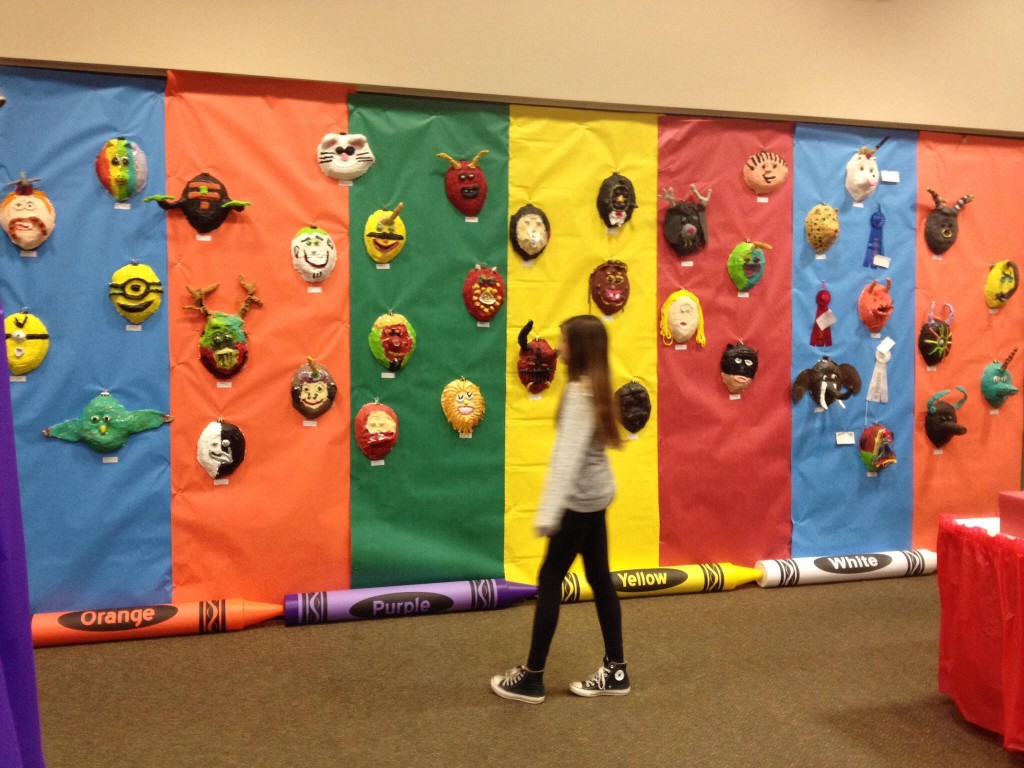 Giant crayons and a rainbow of color.