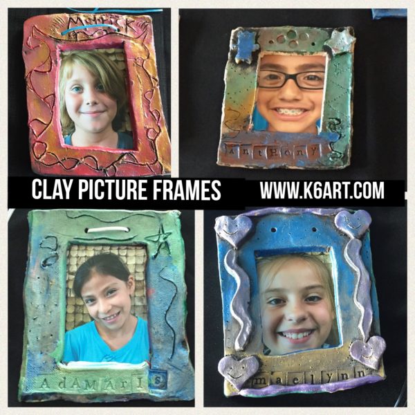 Painted and assembled Clay picture frames